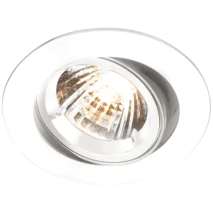 IP20 230V GU10 Gloss White Recessed Tilt Twist & L
