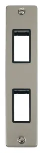 Double Architrave Plate & Aperture - Black