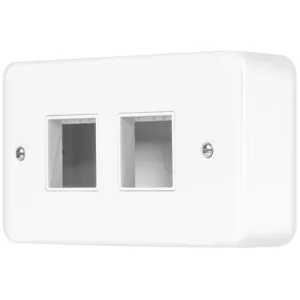 METAL CLAD PRO 2 GANG MINIGRID PLATE - 2+2 APERTUR