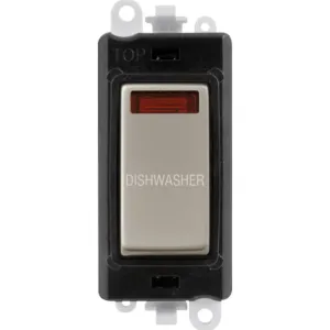 20AX Double Pole Switch With Neon Module - Black -