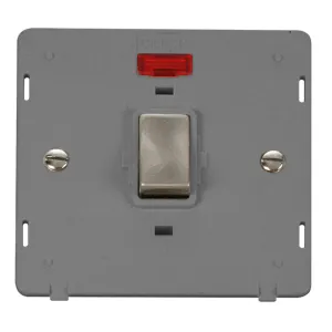 20A Ingot Double Pole Plate Switch With Neon Inser