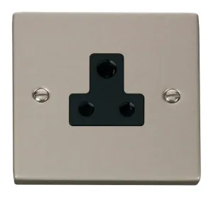 5A Round Pin Socket Outlet - Black