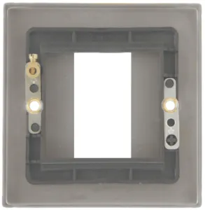 Frontplate, 1 Gang 1 Aperture, Black & White Gasket Victorian