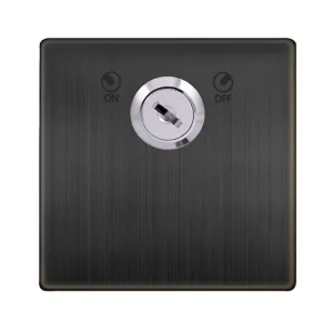 20A DOUBLE POLE KEY LOCKABLE SWITCH - MATT BRONZE