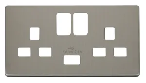 13A 2G Switched Socket With 2.1A USB Charger Cover