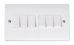 10A 6 Gang 2 Way Switch