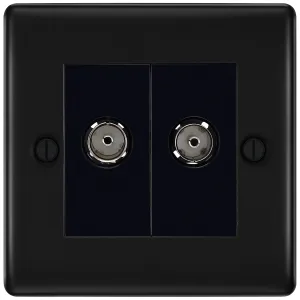 NEXUS METAL MATT BLACK SINGLE DIPLEX SOCKET FOR SE