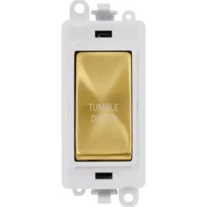 20AX Double Pole Switch Module - Polar White - Sat