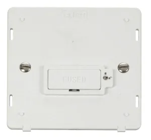 13A Fused Connection Unit  (Lockable) Insert - Whi