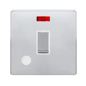 20A INGOT DOUBLE POLE SWITCH WITH NEON & FLEX OUTL