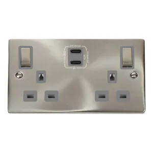 DECO 'INGOT' 13A 2 GANG SWITCHED SAFETY SHUTTER SO