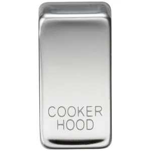 Switch cover "marked COOKER HOOD" - polished chrom