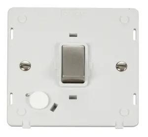 Ingot 20A DP Switch With Flex Outlet  Insert - Whi