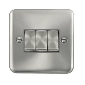 10AX Ingot 3 Gang 2 Way Plate Switch