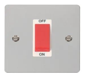 Define - 50A 1 Gang Double Pole Switch - Red Rocke