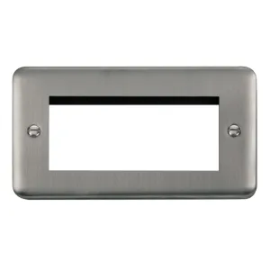 2 Gang New Media- Unfurnished Plate - 4 Apertures