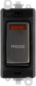 20AX Double Pole Switch With Neon Module - Black -