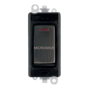 20AX Double Pole Switch With LED Module - Black -