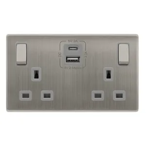 13A INGOT 2 GANG SWITCHED SAFETY SHUTTER SOCKET WI