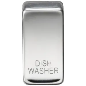 Switch cover "marked DISHWASHER" - polished chrome