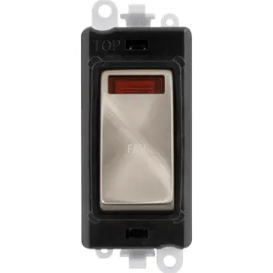 20AX Double Pole Switch With Neon Module - Black -