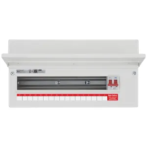 METAL CONSUMER UNIT 19 MOD 17 WAY UNPOPULATED WITH