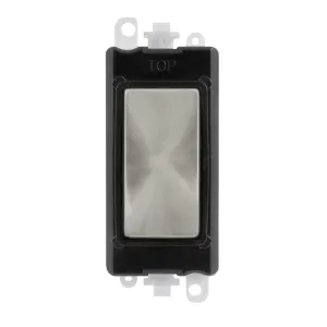 Blank Module - Black - Satin Chrome