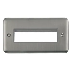 2 Gang MiniGrid- Unfurnished Plate - 6 In-Line Ape