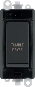 20AX Double Pole Switch Module - Black - Matt Blac