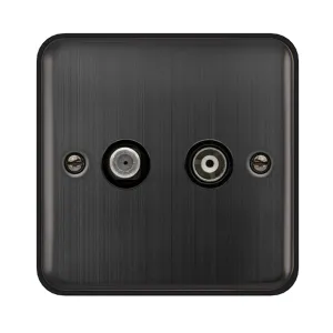 ISOLATED SATELLITE & ISOLATED COAXIAL OUTLET- MATT