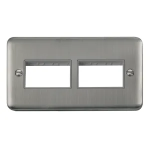 2 Gang MiniGrid- Unfurnished Plate - 2 x 3 Apertur