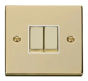 2 Gang 2 Way 'Ingot' 10AX Switch - White