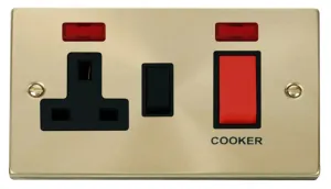 Deco - 50A Cooker Control Unit With Neons - Red/Bl
