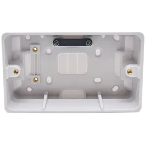 TWIN 46MM DEEP BOX C/W CABLE CLAMPS