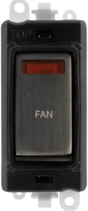 20AX Double Pole Switch With Neon Module - Black -