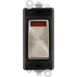 20AX Double Pole Switch With Neon Module - Black -