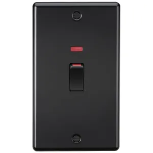 45A DP Switch with Neon (2G size) - Matt Black