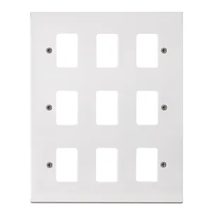 9 Gang GridPro Frontplate - Polar