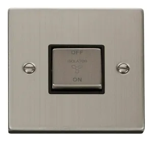 10A INGOT 3 POLE FAN ISOLATION PLATE SWITCH