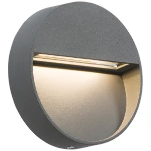 230V IP44 3W LED Round Wall/Guide Light - Grey