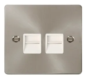 Twin Telephone Socket Secondary  - White