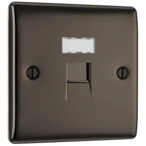 NEXUS METAL BLACK NICKEL SINGLE RJ45 TELEPHONE SOC