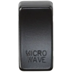 Switch cover "marked MICROWAVE" - matt black