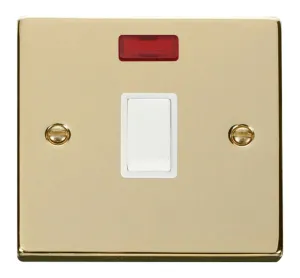 20A 1 Gang DP Switch + Neon - White