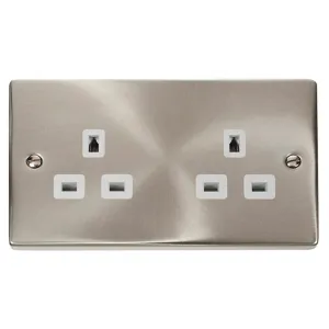 13A 2 GANG 3 PIN SAFETY SHUTTER UNSWITCHED SOCKET