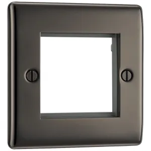 NEXUS METAL BLACK NICKEL SINGLE SQUARE FRONT PLATE