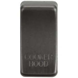 Switch cover "marked COOKER HOOD" - smoked bronze