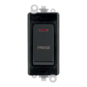 20AX Double Pole Switch With LED Module - Black -