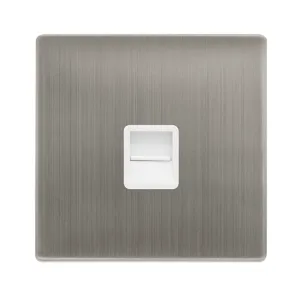 SINGLE TELEPHONE SECONDARY OUTLET - STAINLESS STEE