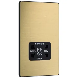 EVOLVE BRUSHED BRASS (BLACK) DUAL VOLTAGE SHAVER S